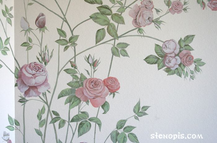 Цветы.Роспись стен в СПб